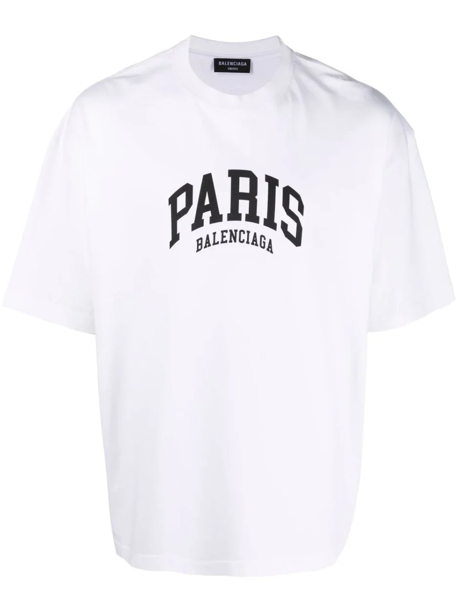 Balenciaga Paris Logo Cotton T shirt
