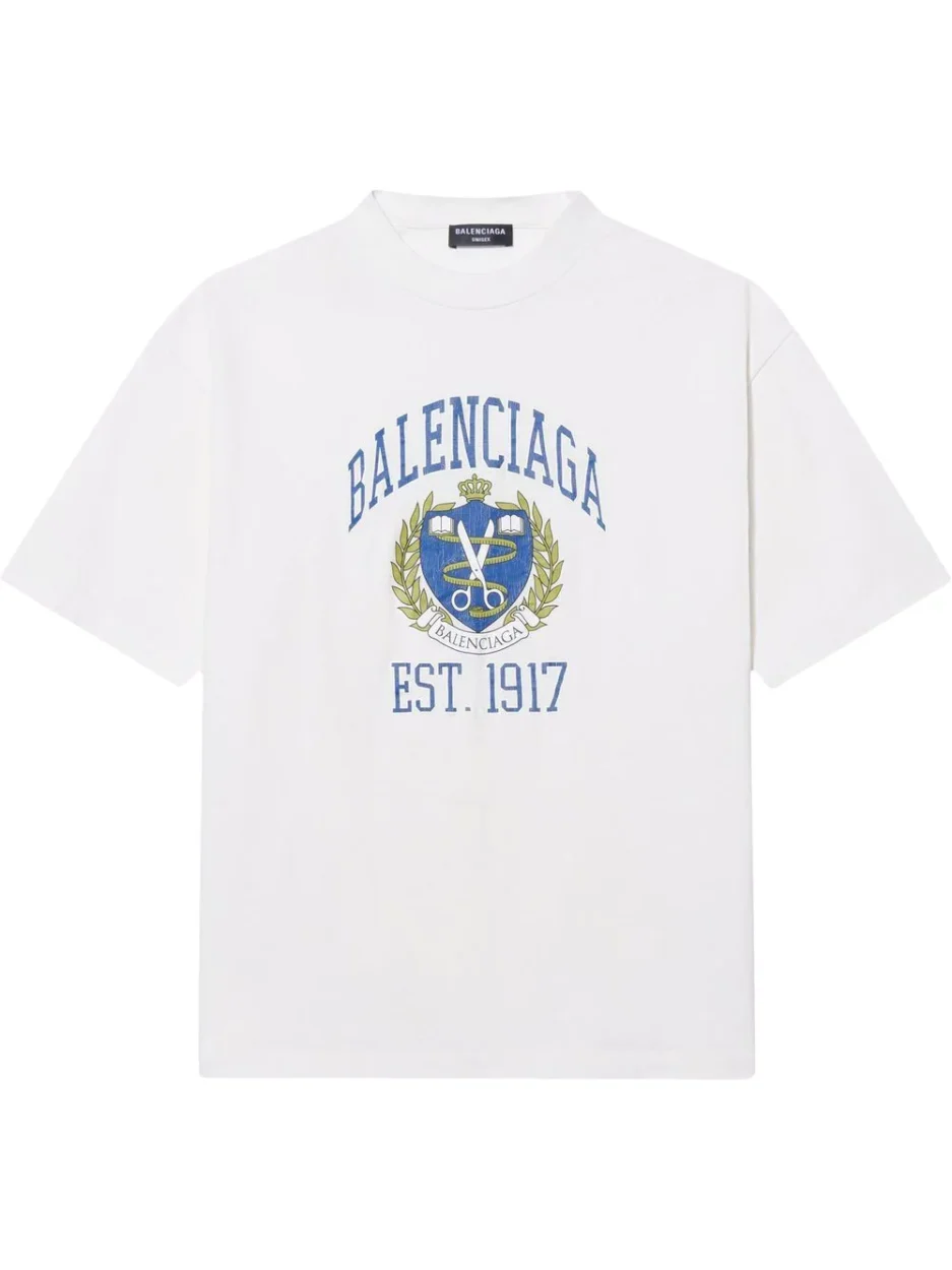 Balenciaga Logo Crest Print T shirt